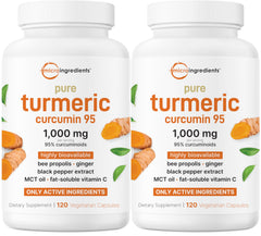 Bottle of Micro Ingredients Turmeric Curcumin 1000mg with 240 vegan capsules