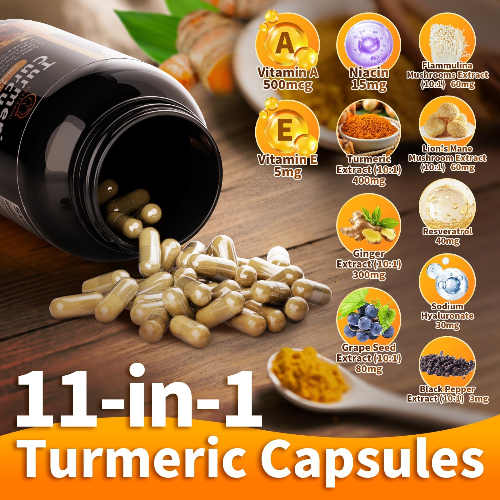 Niacin promotes collagen synthesis in turmeric supplement