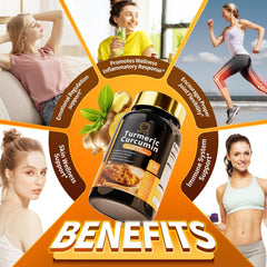 Two-pack turmeric curcumin bottle - 120 capsules
