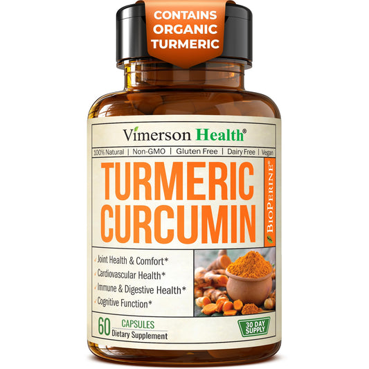 Turmeric Curcumin 1200mg with Black Pepper bottle front view