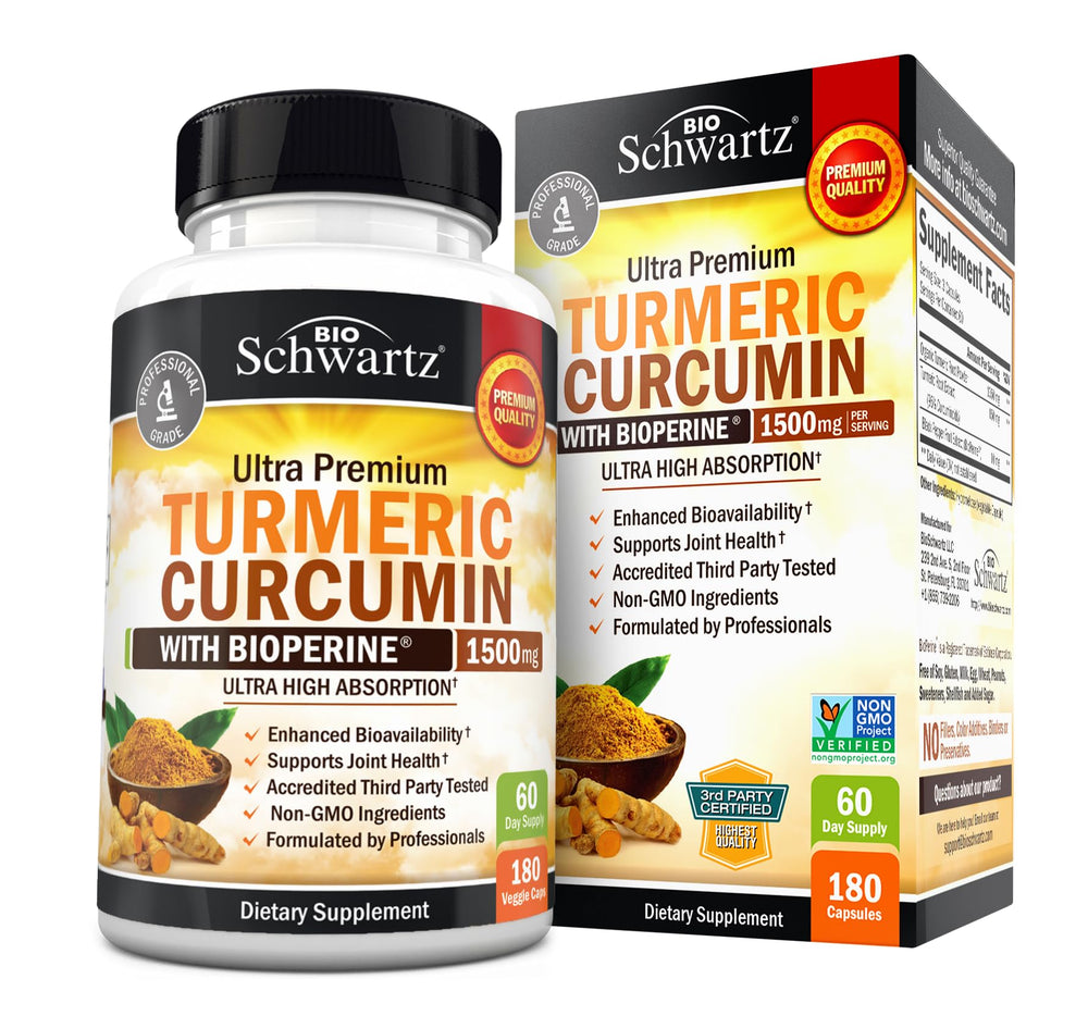 Turmeric Curcumin 1500mg with BioPerine bottle