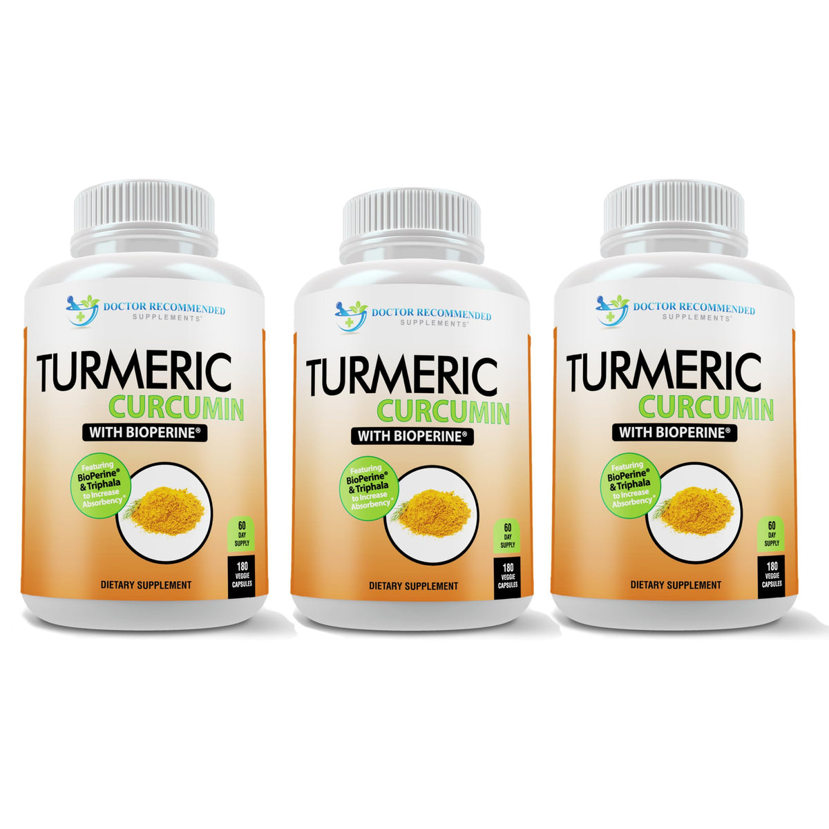 Turmeric Curcumin 2250mg Veggie Capsule bottle front