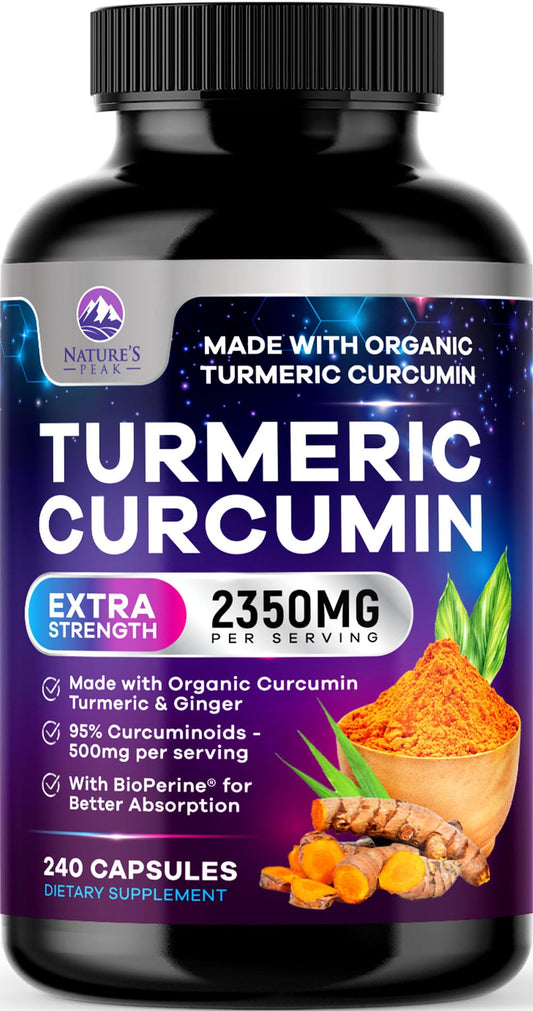Turmeric Curcumin 2350mg with Ginger and BioPerine bottle front