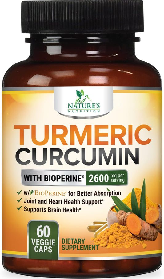 Turmeric Curcumin 2600mg with BioPerine in capsules