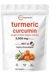 Turmeric Curcumin 3000mg with black pepper and ginger softgels