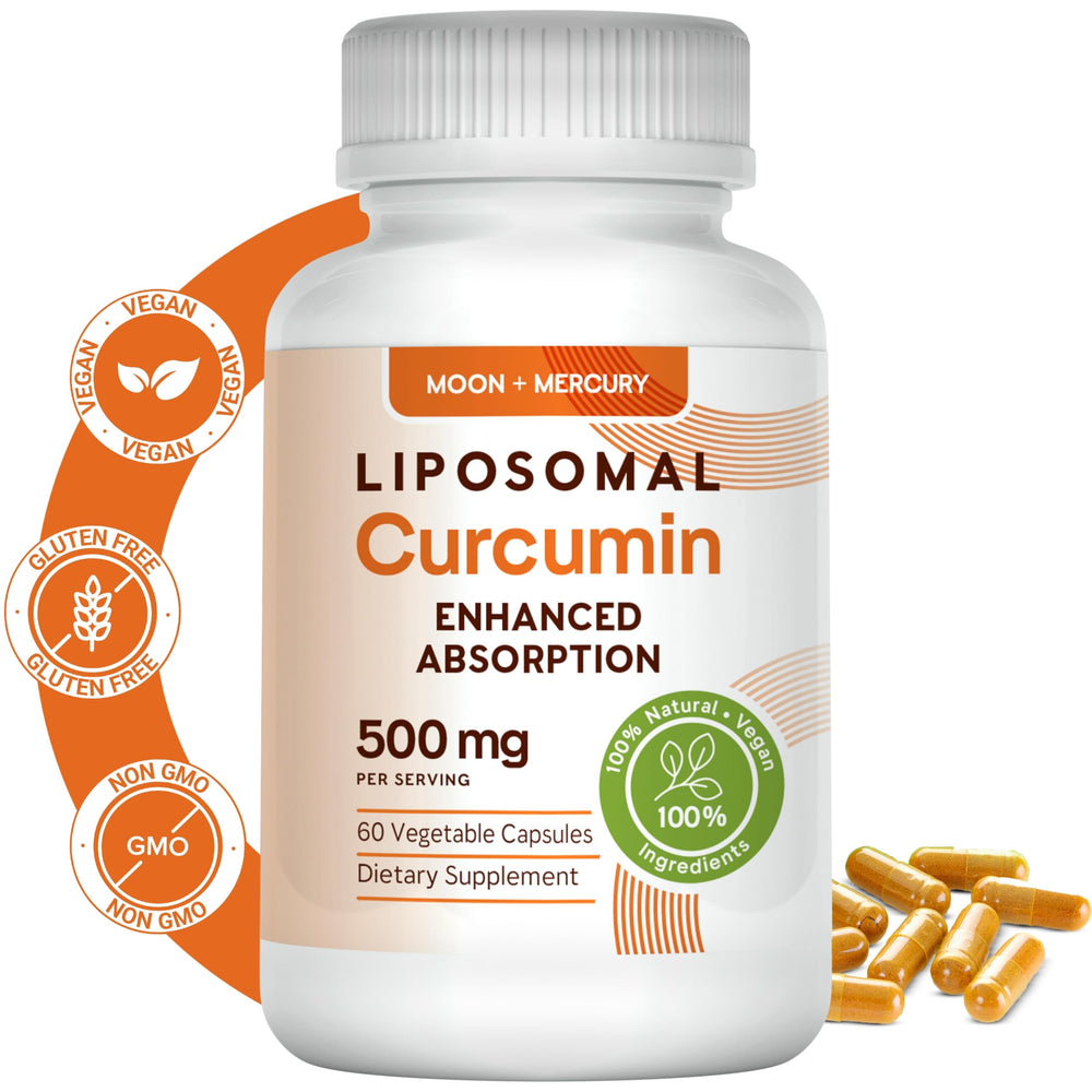 Liposomal turmeric curcumin technology illustration