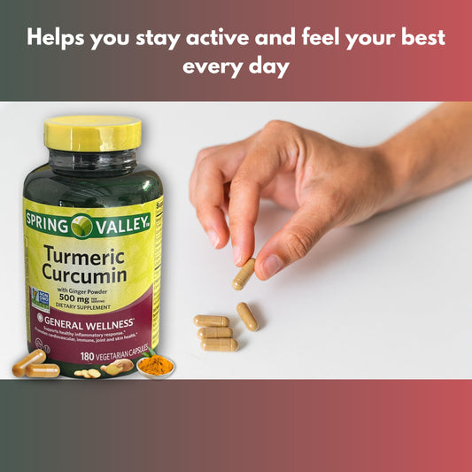Bottle of Turmeric Curcumin 500mg Vegetarian Capsules