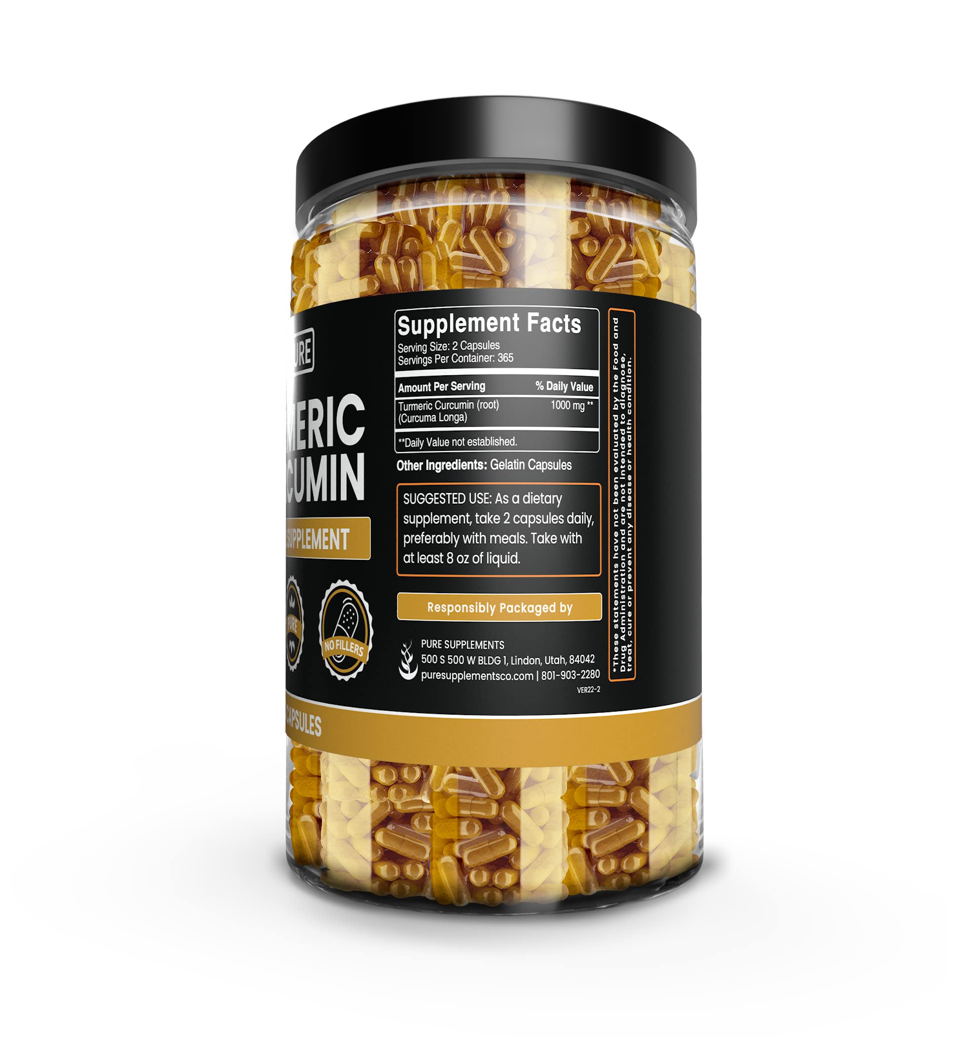Packaging image for Pure Original Ingredients Turmeric Curcumin 730 capsules