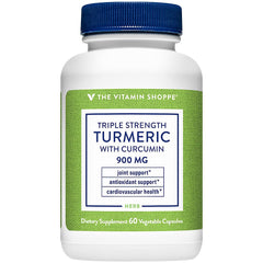 Vitamin Shoppe Triple Strength Turmeric with Curcumin 900mg bottle