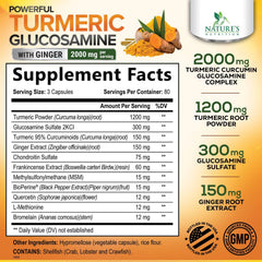 Close-up of bottle showing 95% curcuminoids and BioPerine for absorption