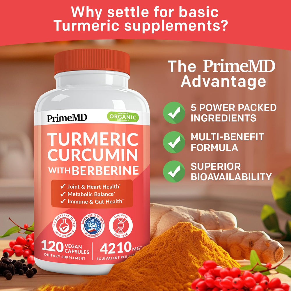 Heart, gut, and metabolic health turmeric curcumin capsules