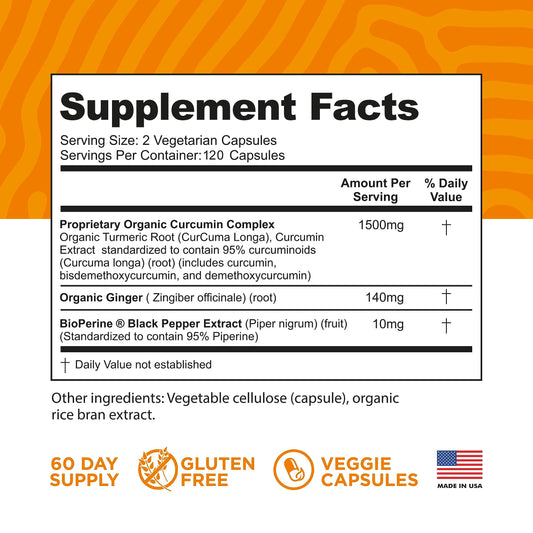 Product packaging for Turmeric Curcumin with BioPerine and Ginger