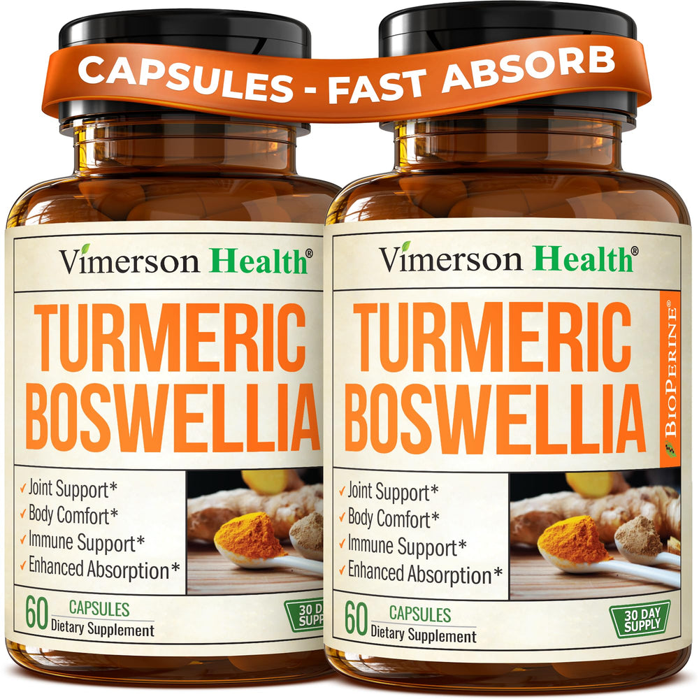 Turmeric Curcumin with Boswellia Serrata and Ginger Root 2-pack capsules