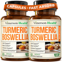 Turmeric Curcumin with Boswellia Serrata and Ginger Root 2-pack capsules