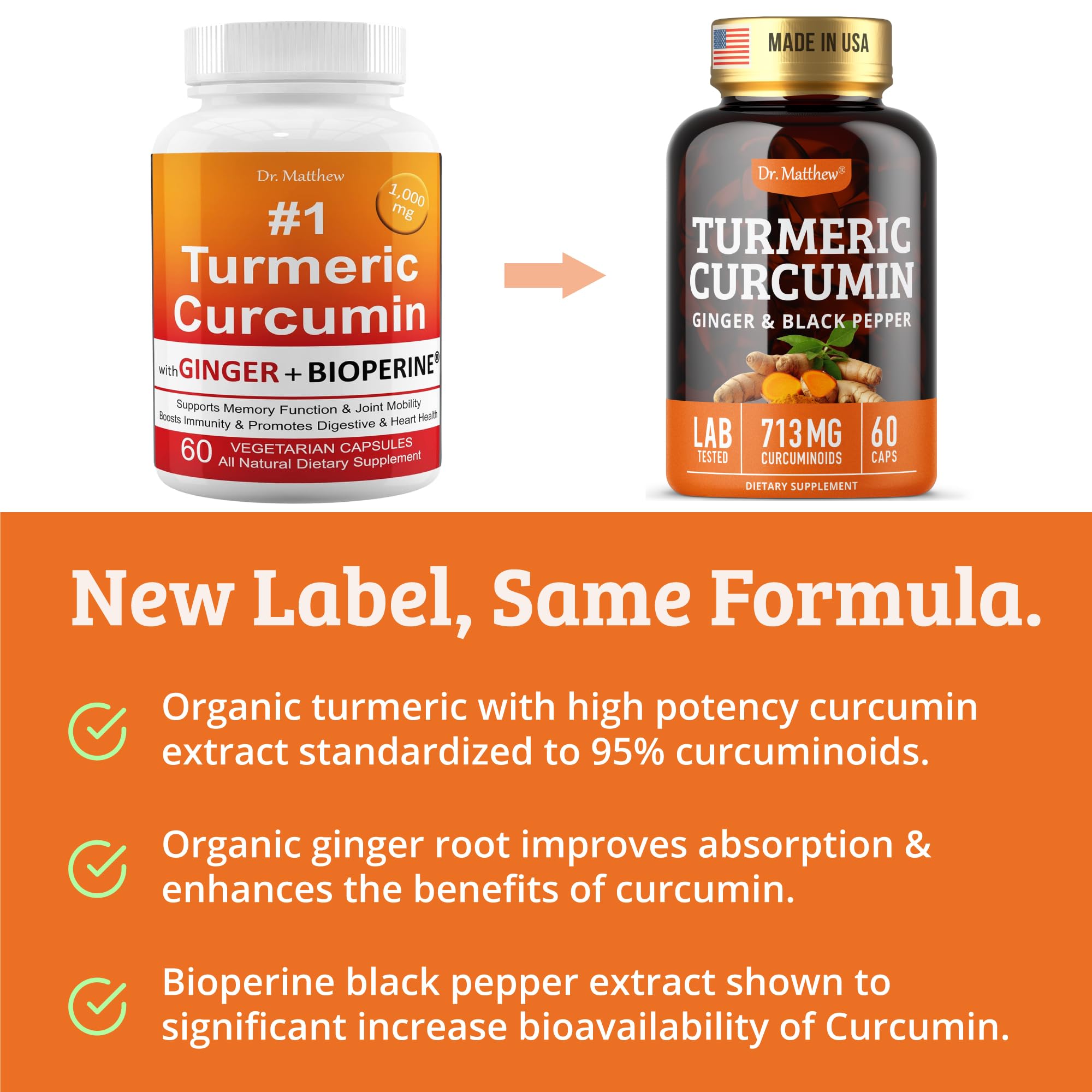 Lifestyle image showing turmeric curcumin bottle on table