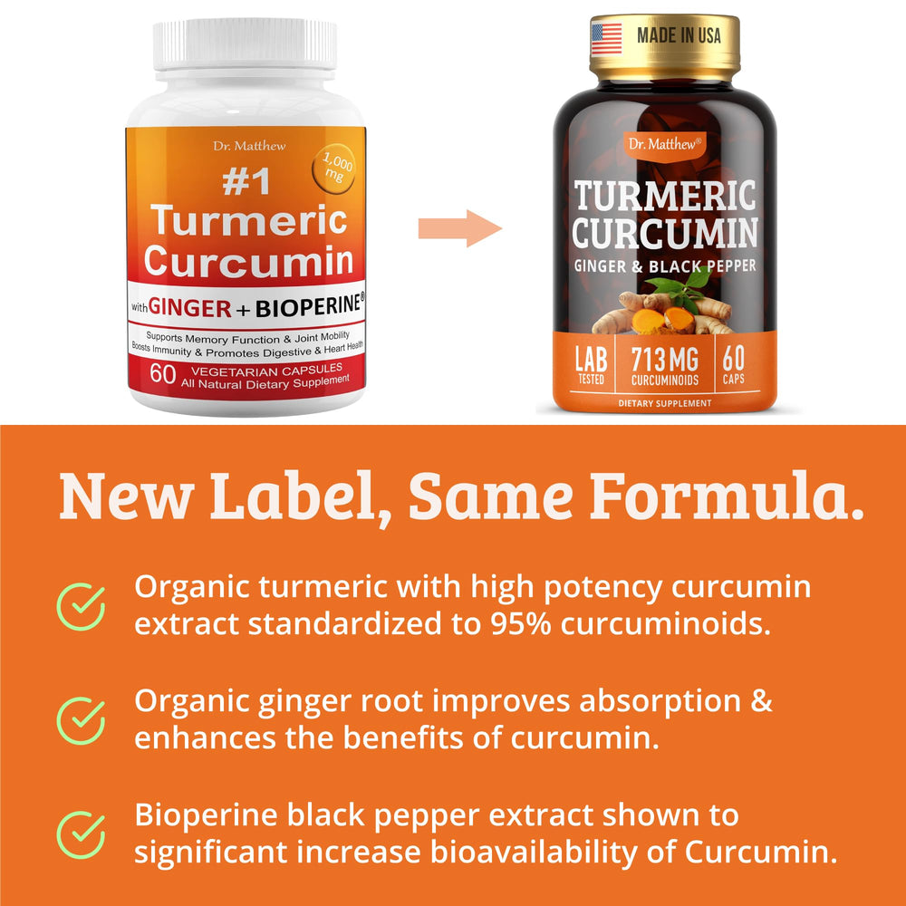 Lifestyle image showing turmeric curcumin bottle on table