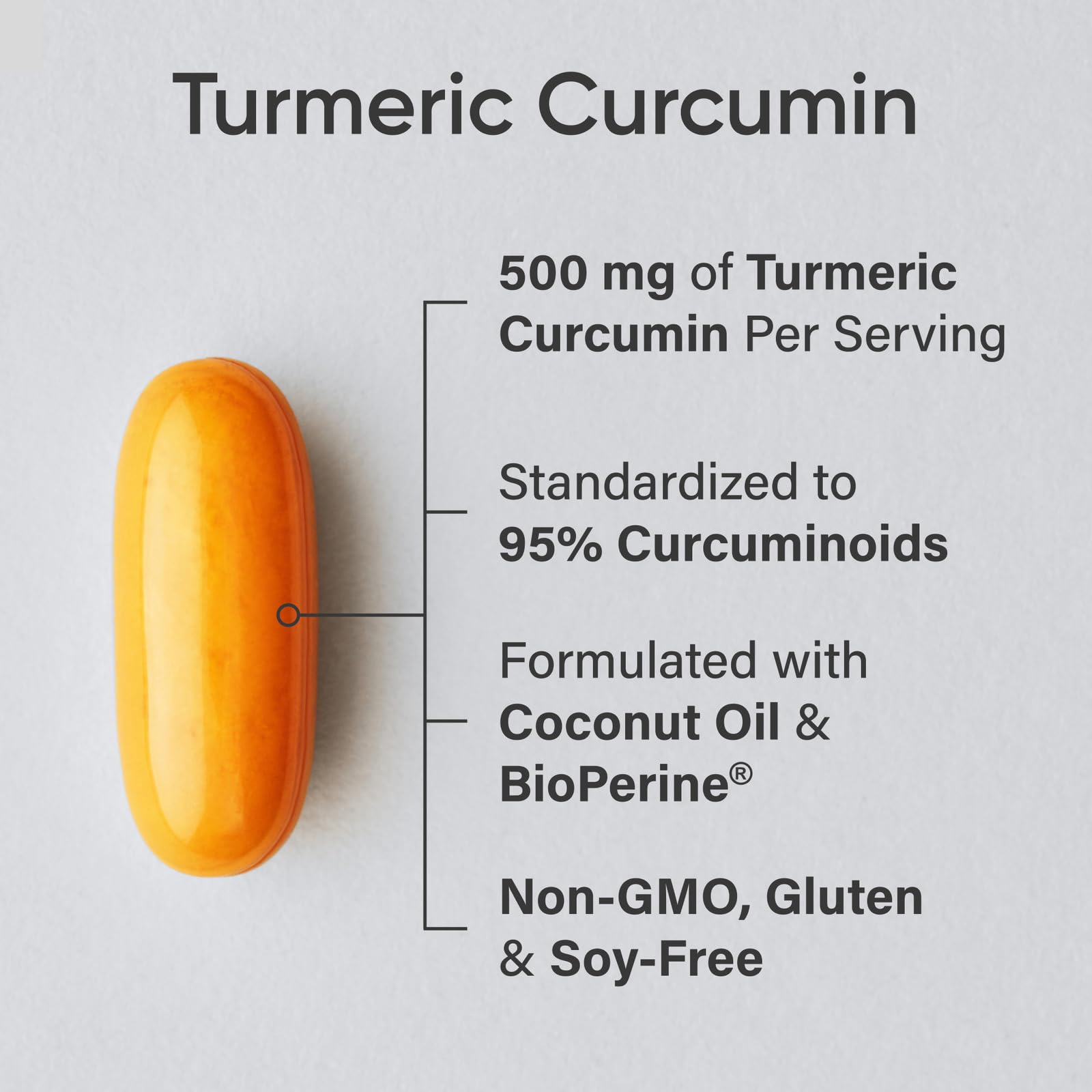 Turmeric Curcumin C3 Complex softgels with organic coconut oil