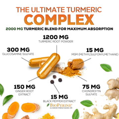 Turmeric curcumin with glucosamine and MSM and ginger