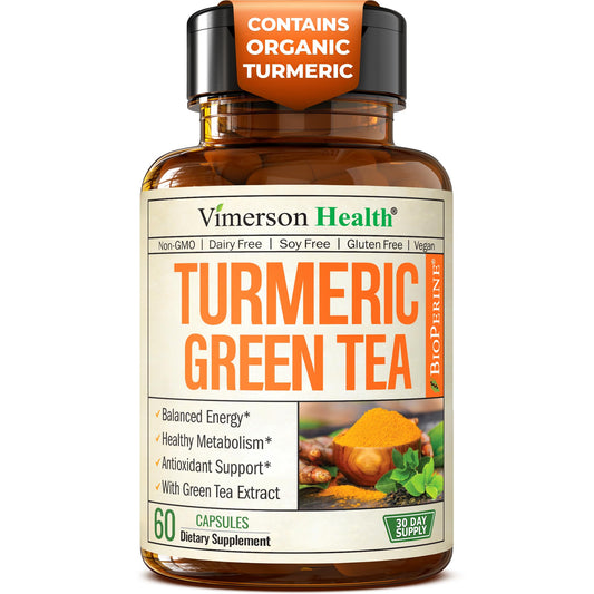 Turmeric Curcumin with Black Pepper – bottle front view