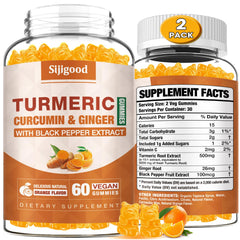 Turmeric Curcumin Gummies orange flavor — 120 count hero image