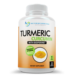 Product bottle front view - Turmeric Curcumin Supplement