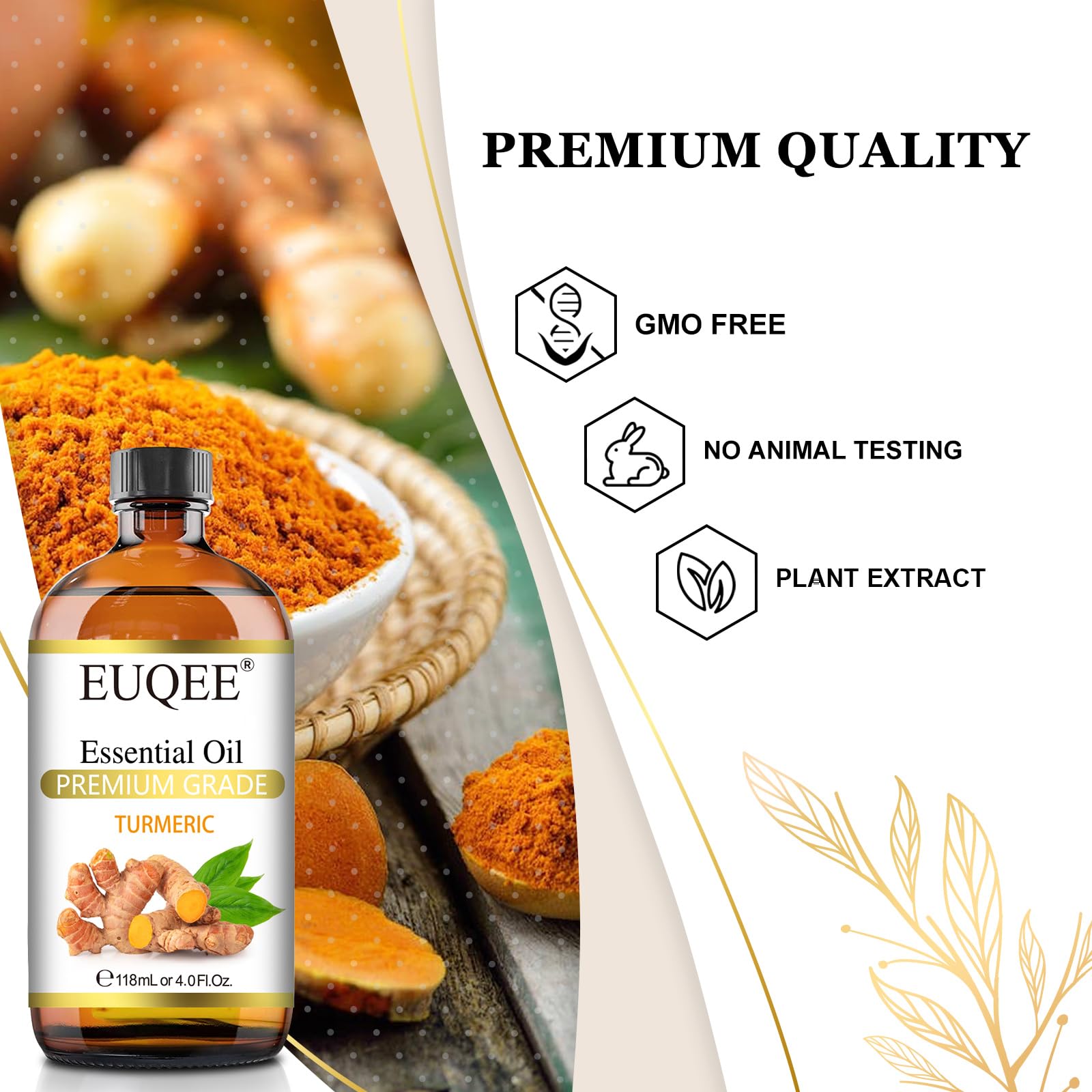 Turmeric essential oil for DIY soap and candle making