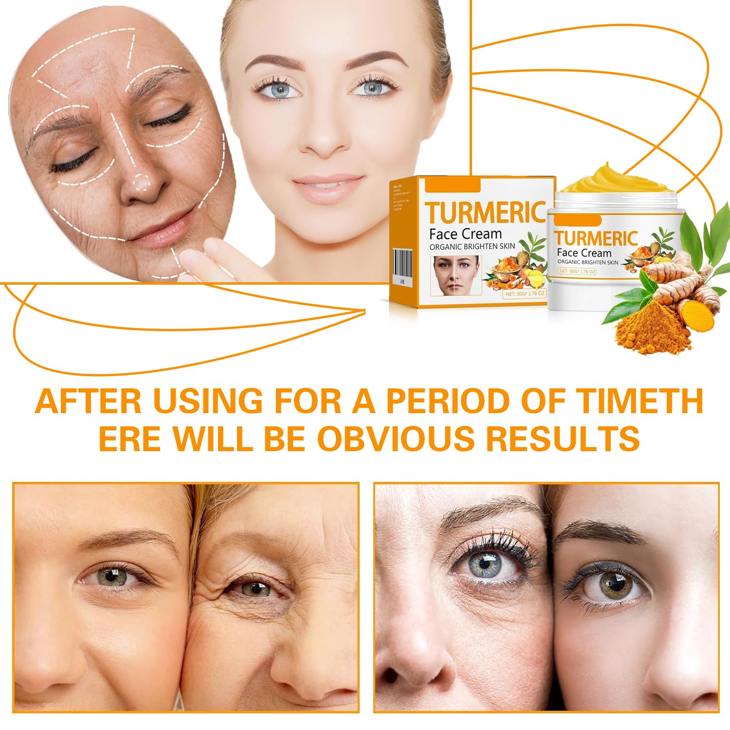 Turmeric Face Cream with soothing botanicals supports gentle daily care