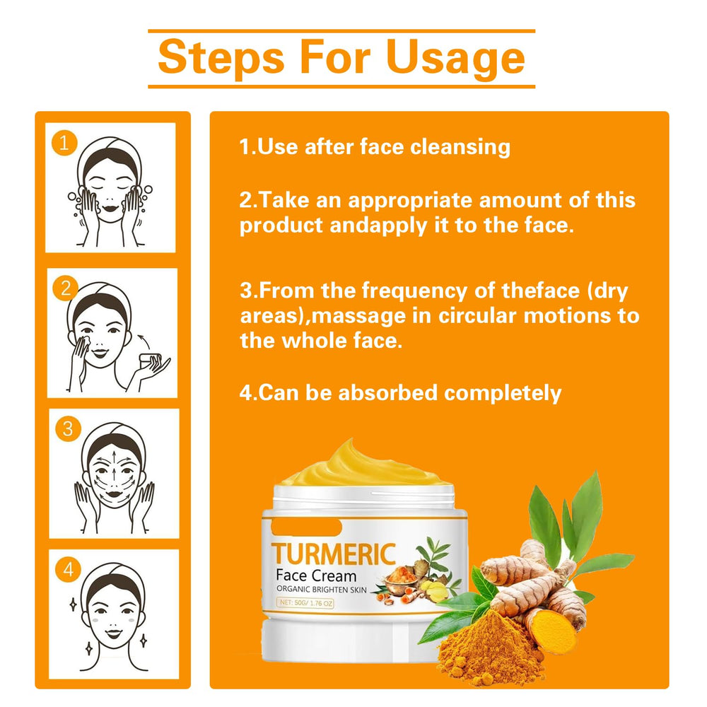 Turmeric Face Cream suitable for face, neck, and body