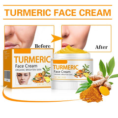 Turmeric Face Cream packaging highlights clean, botanical formula for daily use