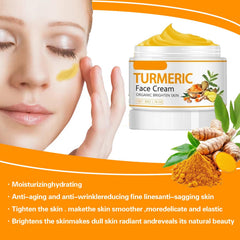 Turmeric Face Cream texture swatch reveals lightweight, non-greasy hydration