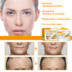 Turmeric Face Cream applied under makeup for a fresh base