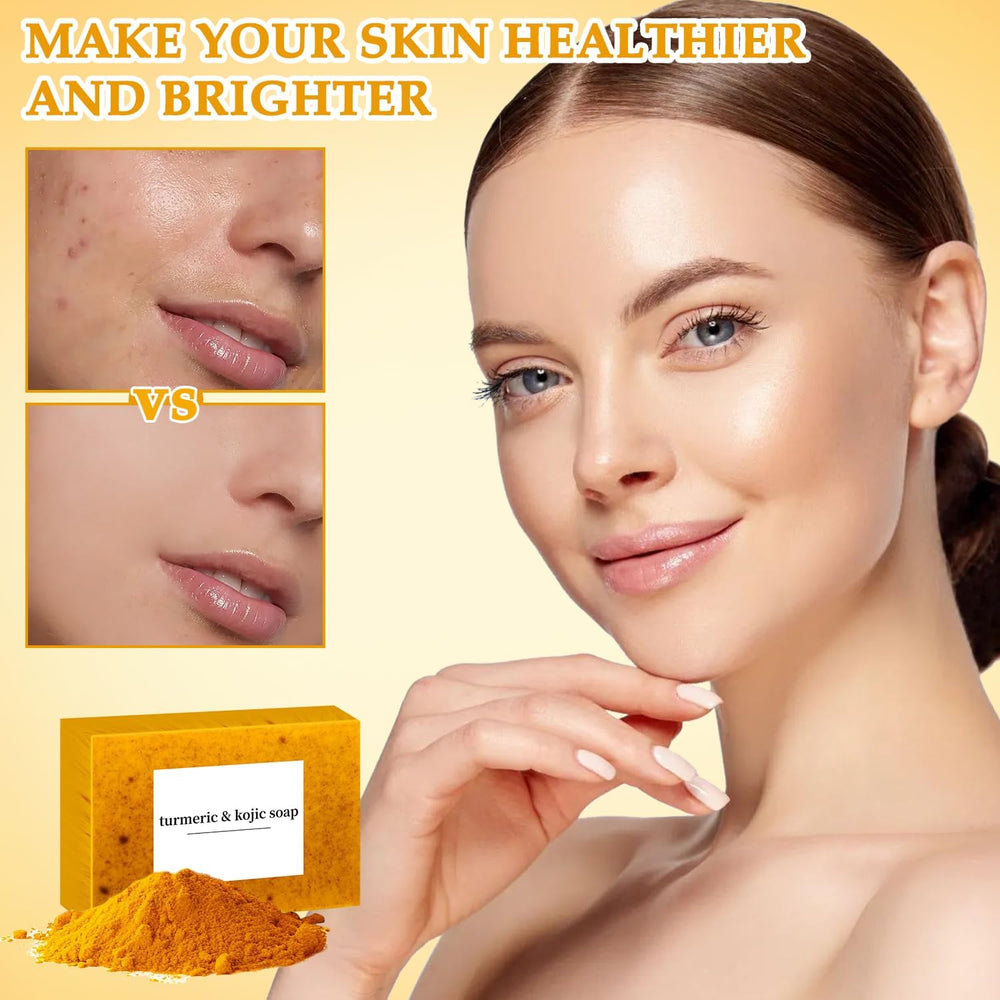 Turmeric foaming facial cleanser: soft bristles for sensitive skin