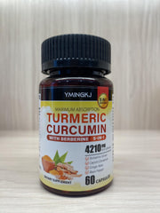 Illustration of turmeric, ginger, and digestive support