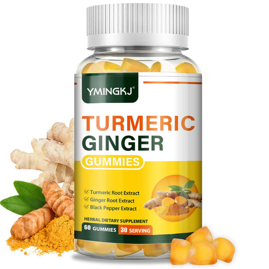 Bottle of Turmeric Ginger Gummies with Black Pepper (60 Count)