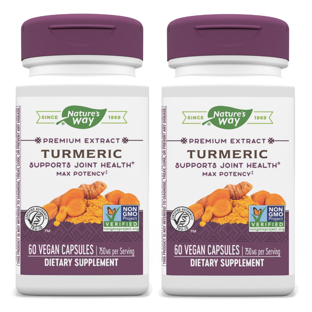 Nature's Way Turmeric Max Potency Premium Extract bottle and label