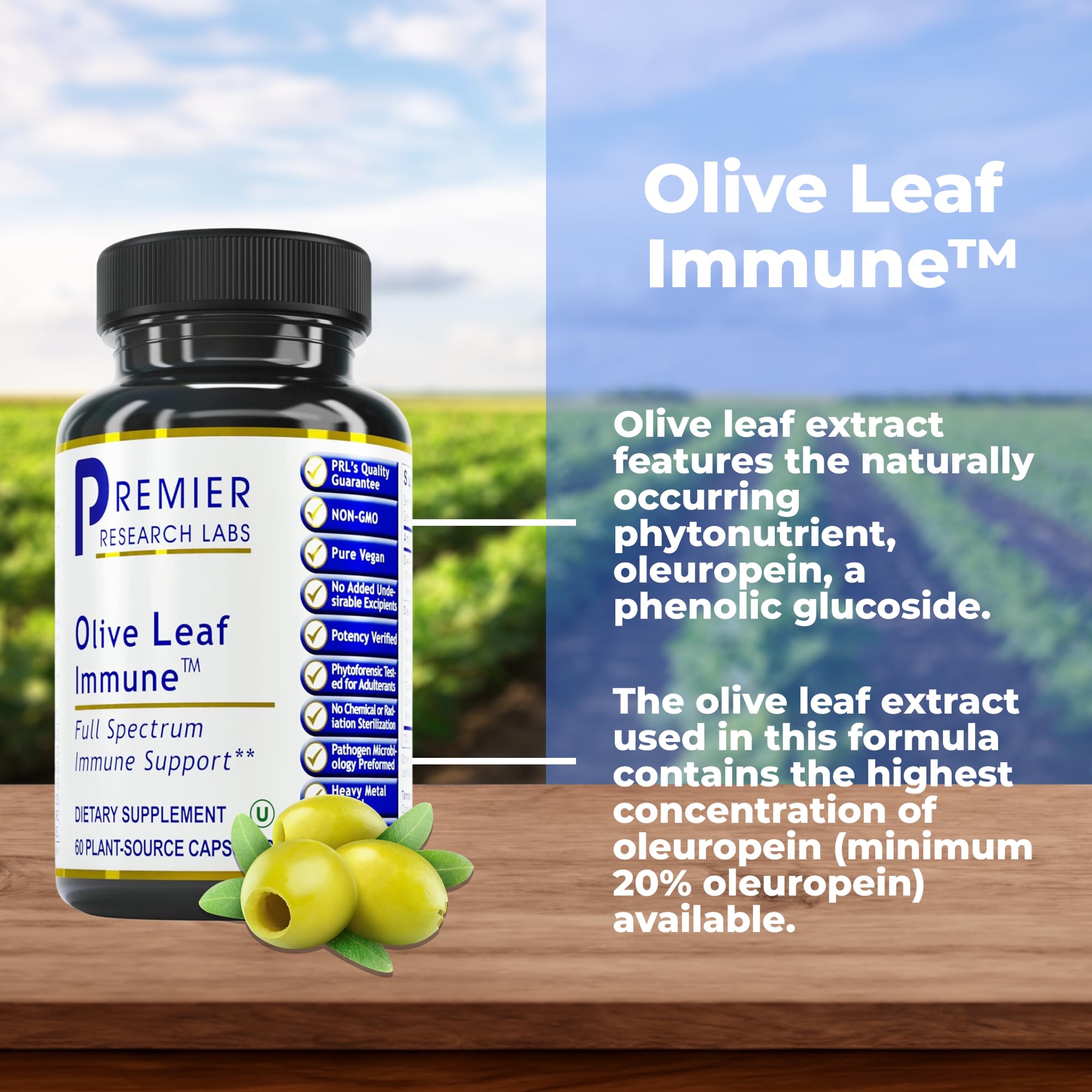 Turmeric and parsley ingredients used in Olive Leaf Immune