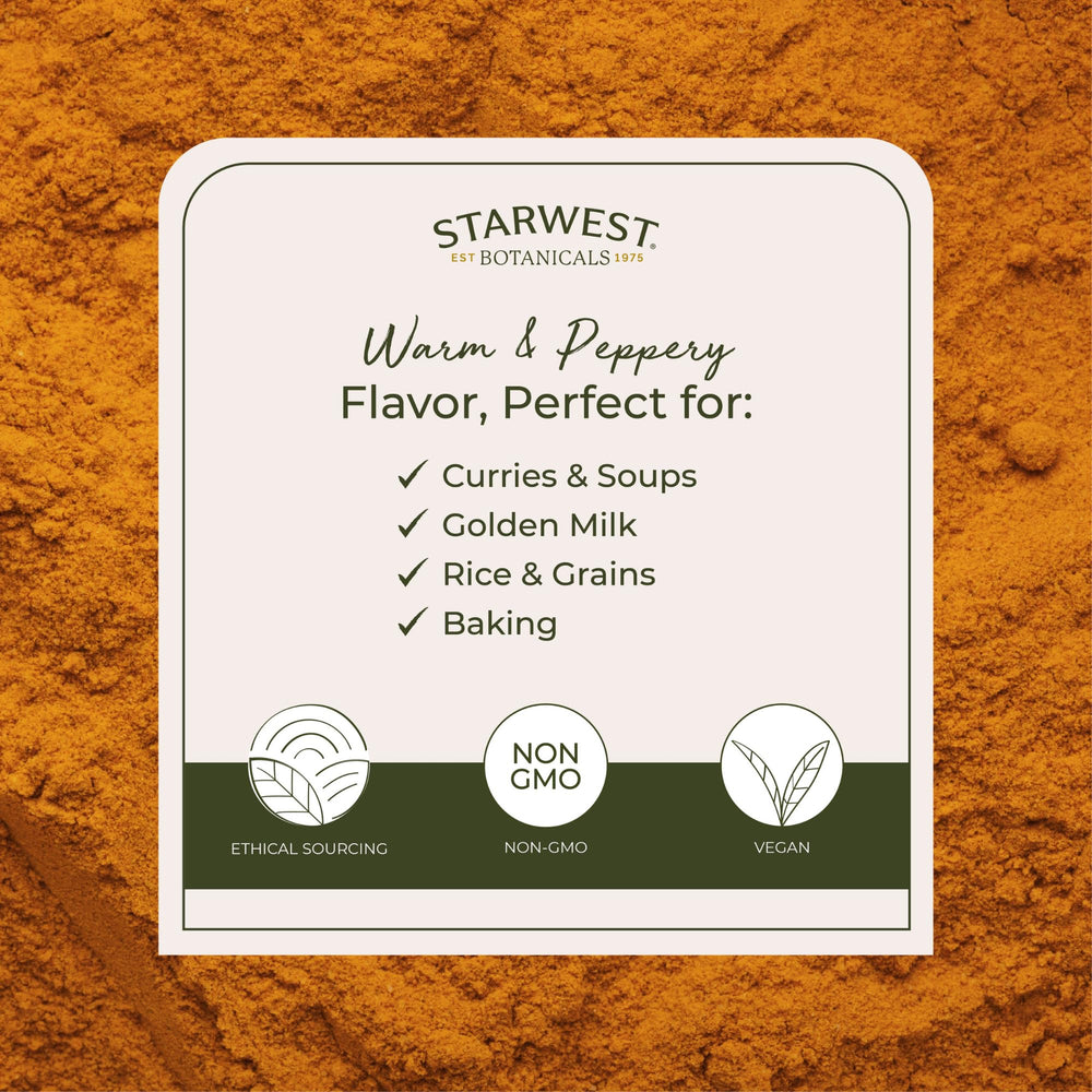 Turmeric powder in a kitchen spice bowl