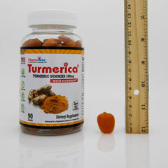 Organic turmeric curcumin ingredients used in Turmerica gummies