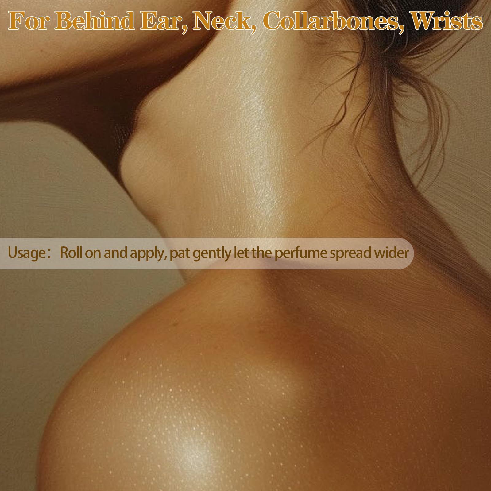 Tuteshow long-lasting scent with pure carrier oil applied to skin