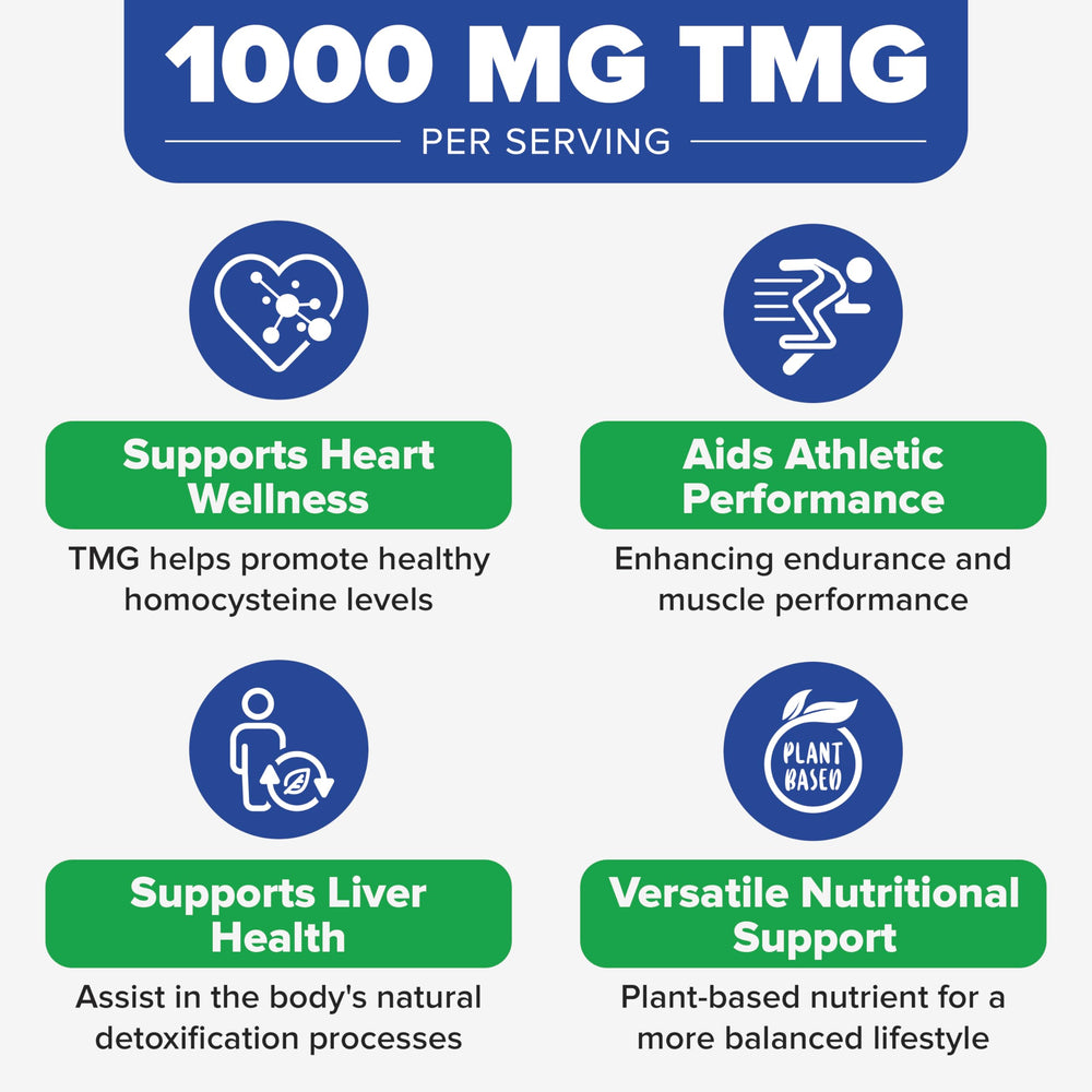 Bottle with Tuthi TMG label showcasing vegan, gluten-free, non-GMO