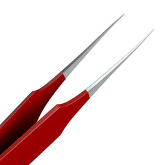 Tweezees ultra-sharp tweezers in surgical-grade steel close-up.