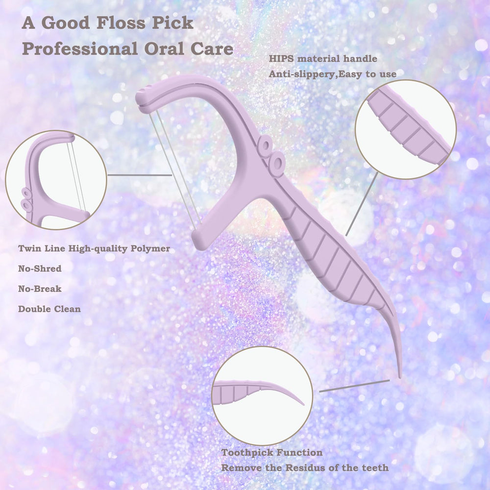 Side view of portable floss dispenser showing compact design.