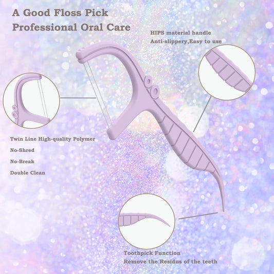Side view of portable floss dispenser showing compact design.