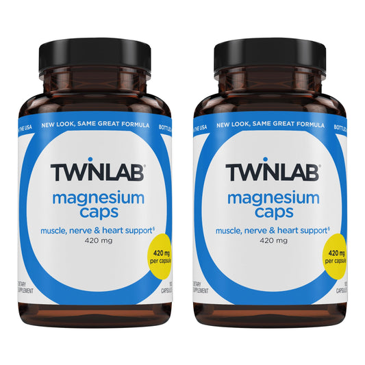 Twinlab Magnesium Caps bottle front view