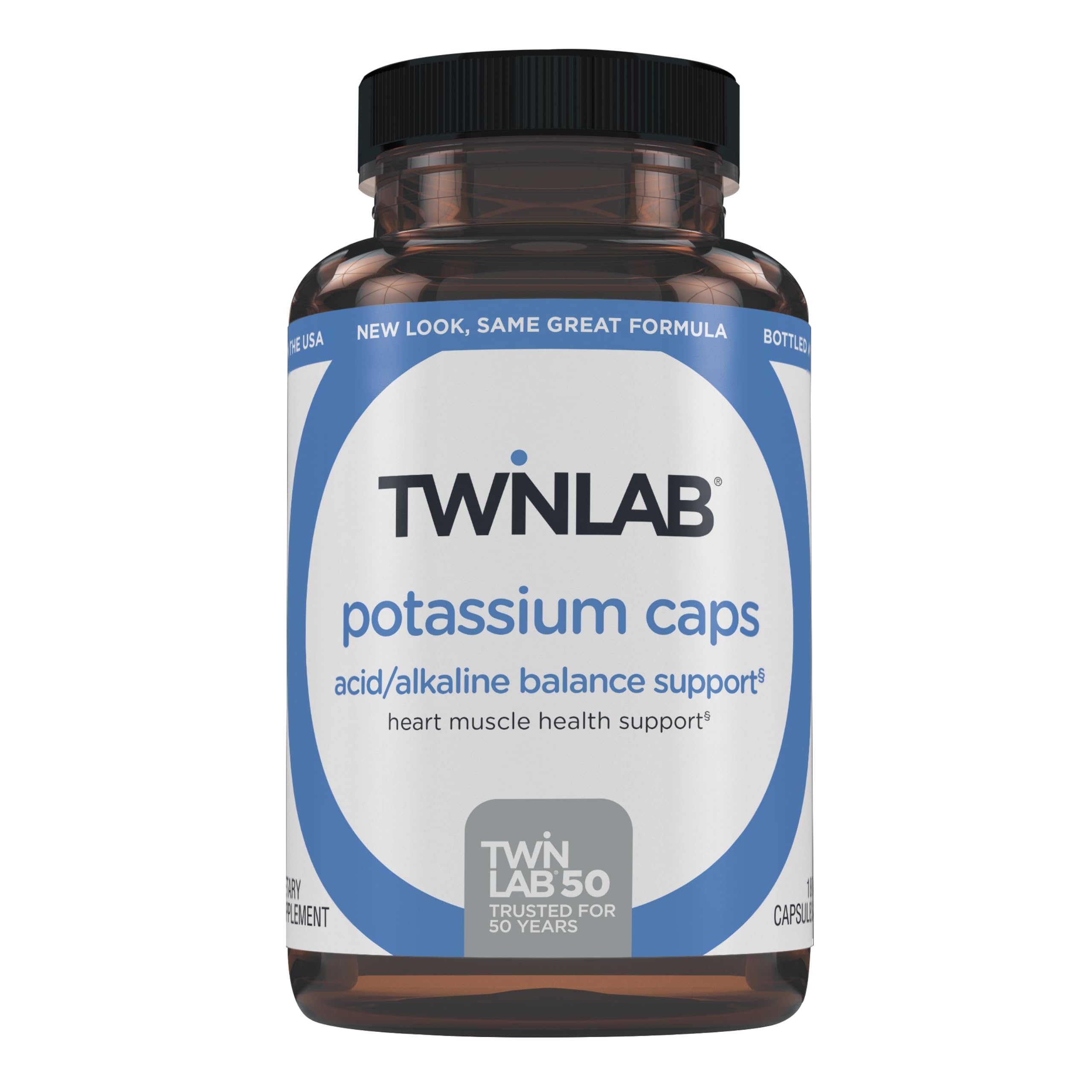 Twinlab Potassium Caps bottle front label