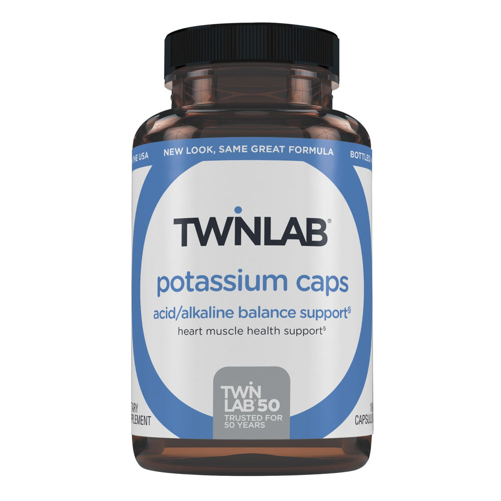 Twinlab Potassium Caps bottle front label