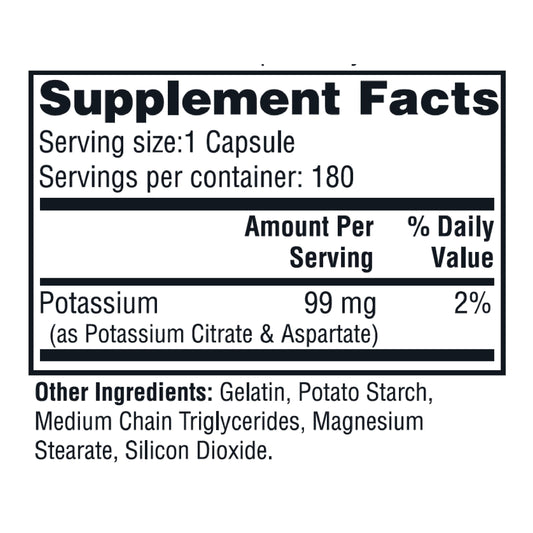 Close-up of potassium citrate capsules