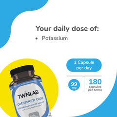 One capsule daily dosage for Twinlab Potassium Caps