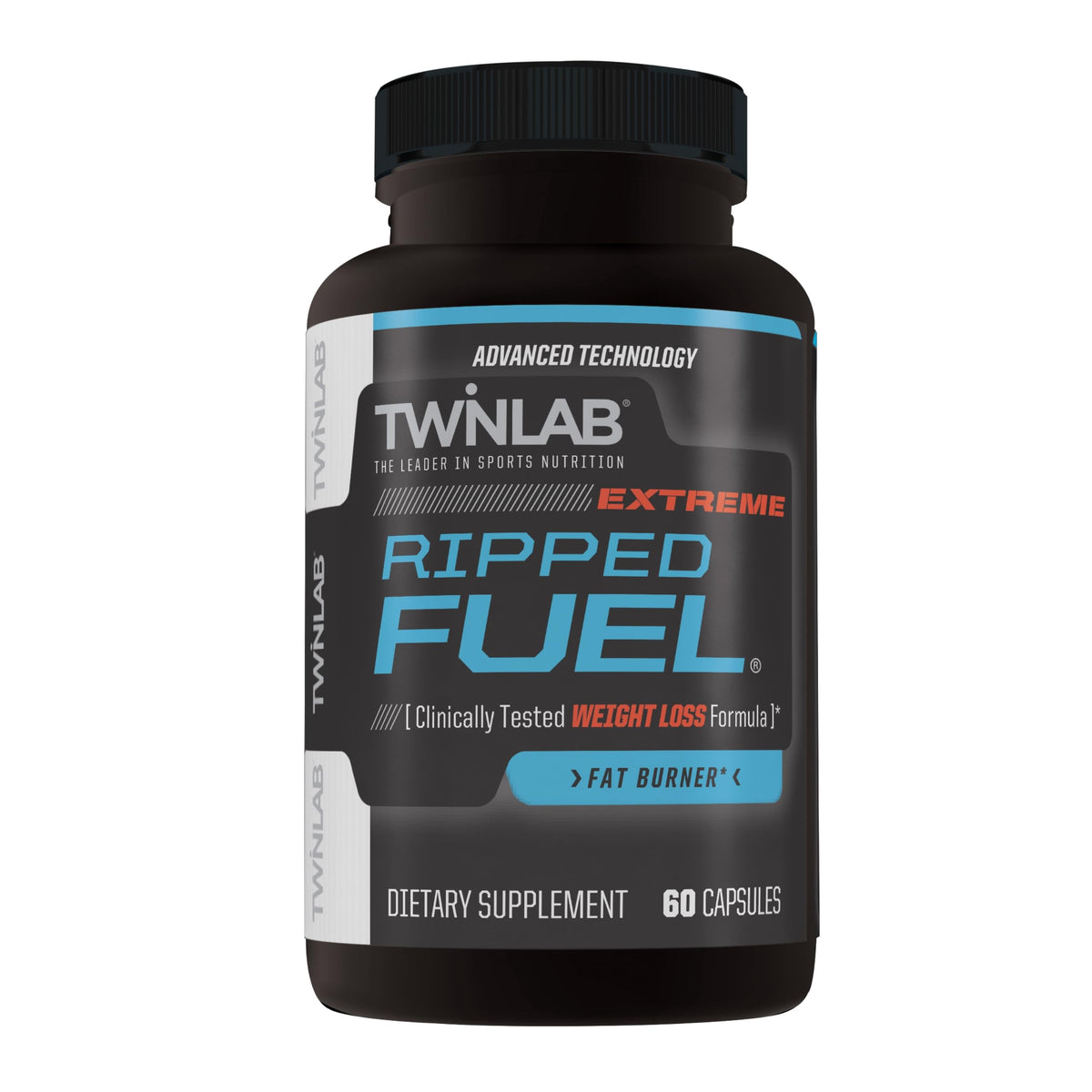 Twinlab Ripped Fuel Extreme bottle and packaging – 60 capsules