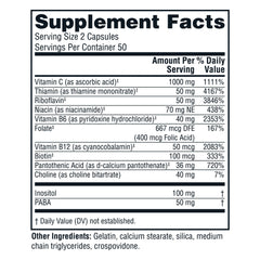 Close-up of Twinlab Stress B-Complex ingredients